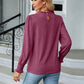 Frill Mock Neck Long Sleeve Blouse