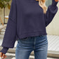 Round Neck Dropped Shoulder Sweater