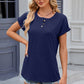 Round Neck Rolled Short Sleeve T-Shirt