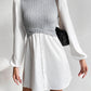 Turtleneck Puff Sleeve Mini Dress