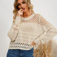 Cutout Round Neck Knit Top