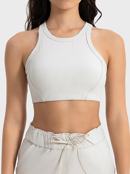 Wide Strap Cropped Sport Tank