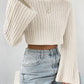 Mock Neck Long Sleeve Cropped Sweater