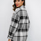 Plaid Button Up Collared Neck Jacket