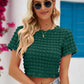 Round Neck Short Sleeve Crop Top