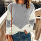 Contrast Round Neck Sweater