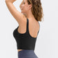 Cropped Scoop Neck Active Tank Top