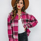 Plaid Button Up Collared Neck Jacket