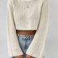 Mock Neck Long Sleeve Cropped Sweater