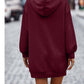 Textured Drawstring Tunic Hoodie