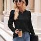 Round Neck Puff Sleeve Blouse