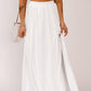 Elastic Waistband Split Maxi Skirt