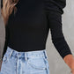 Mock Neck Puff Sleeve Bodysuit