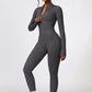 Half Zip Long Sleeve Active Jumpsuit