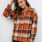 Plaid Button Up Collared Neck Jacket