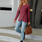 Round Neck Long Sleeve Blouse