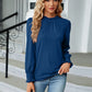 Frill Mock Neck Long Sleeve Blouse