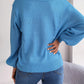 Cable-Knit Square Neck Long Sleeve Sweater