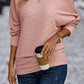 Texture Round Neck Long Sleeve Top