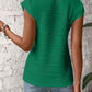 Mock Neck Cap Sleeve T-Shirt