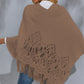 Round Neck Fringe Detail Poncho