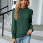 Frill Mock Neck Long Sleeve Blouse