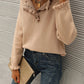 Ruffled Quarter-Button Sweater