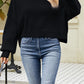 Round Neck Dropped Shoulder Sweater