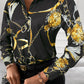 Printed Collared Neck Long Sleeve Shirt