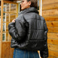 Zip-Up High Neck Puffer Jacket