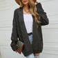 Open Front Dropped Shoulder Longline Cardigan