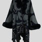 Faux Fur Trim Poncho