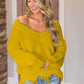 Frayed Hem Dropped Shoulder Sweater