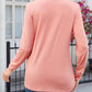 Ruched V-Neck Long Sleeve T-Shirt