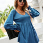 V-Neck Lantern Sleeve Blouse