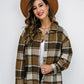 Plaid Button Up Collared Neck Jacket