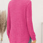 Ribbed Round Neck Long Sleeve T-Shirt