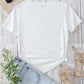 Heart Round Neck Short Sleeve T-Shirt