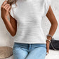 Mock Neck Cap Sleeve T-Shirt