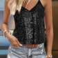 Sequin V-Neck Spaghetti Strap Cami