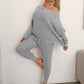 Dolman Sleeve Sweater and Knit Pants Set