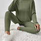 Ribbed Turtleneck Top and Pants Set