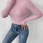 Ribbed Turtleneck Long Sleeve Sweater