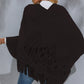 Round Neck Fringe Detail Poncho