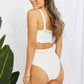 Frill Trim Lace-Up Bikini Set