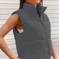 Zip Up Turtleneck Vest Coat