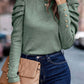 Round Neck Puff Sleeve Sleeve Blouse