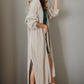 Open Front Side Slit Cardigan