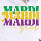 Plus Size MARDI GRAS Round Neck T-Shirt