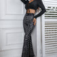 Double Take Sequin High Waist Flared Pants